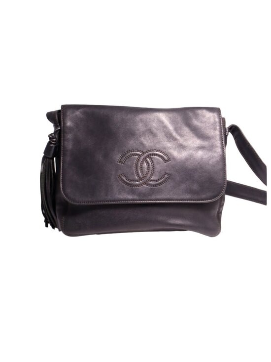 Chanel Handbags - Chanel No 5 CC Logo Leather Shoulder Bag